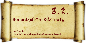 Borostyán Károly névjegykártya